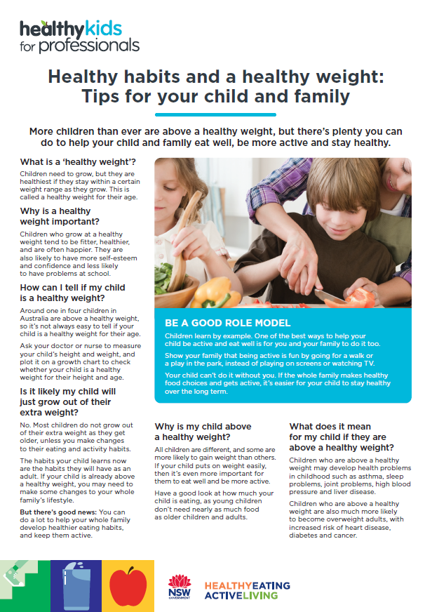 Resources - Healthy Kids for Professionals